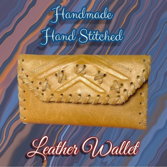 Handmade Hand Stitched Leather Wallet - Picture 1 of 9